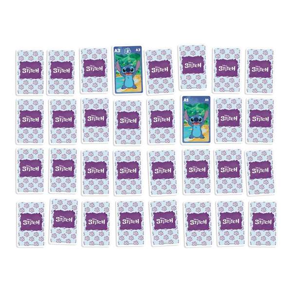 Fournier - Jeu de cartes Stitch pour enfant, dès 3 ans, matériau carton