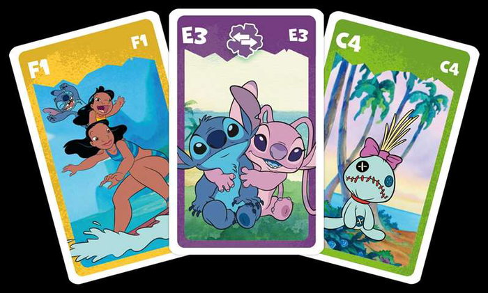 Fournier - Jeu de cartes Stitch pour enfant, dès 3 ans, matériau carton