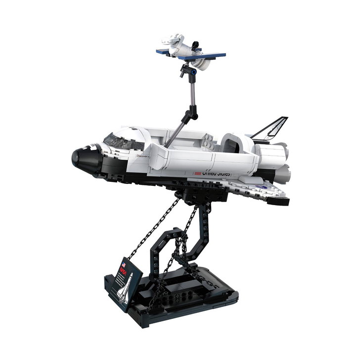 CADA Maquette de Construction - Navette Spatiale Discovery NASA Officielle 1:320 avec Hubble - 475 Pièces - C56051W - À Partir de 8 Ans