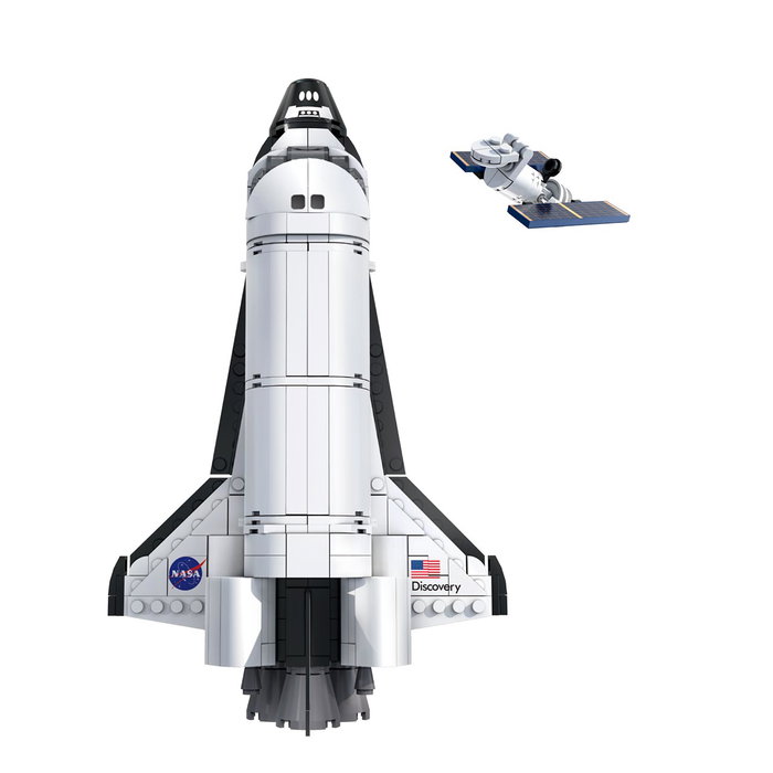 CADA Maquette de Construction - Navette Spatiale Discovery NASA Officielle 1:320 avec Hubble - 475 Pièces - C56051W - À Partir de 8 Ans