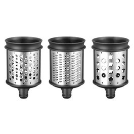Kitchenaid 5KSMEMVSC Set de 3 Tambours Optionnels pour Trancheuse/Râpe 5KSMVSA - Tambour à Tranches Fines, Râpe à Pommes de Terre et Râpe Fine pour Légumes et Fromage