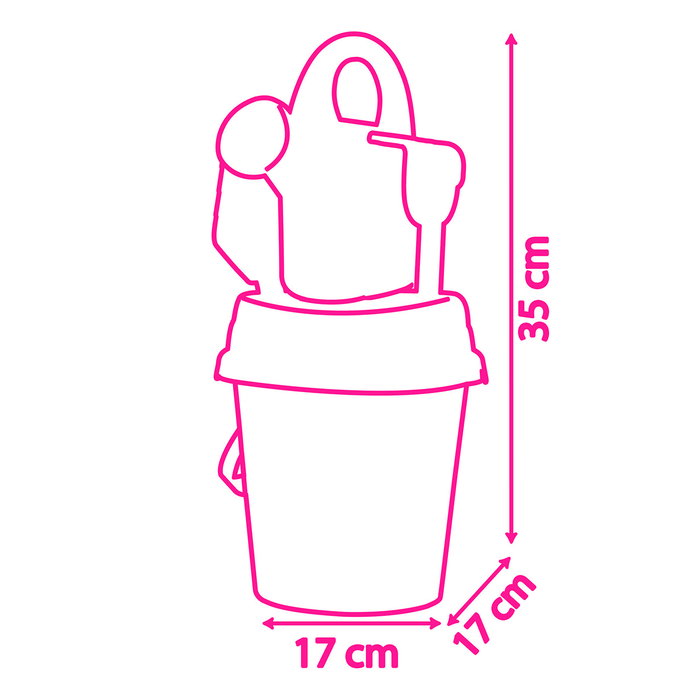 Smoby - Jeu de Plage Cubo Completo avec Arrosoir, Tamis, Râteau, Pelle et Moule - Motifs La Casa De Gabby - Âge 18+ Mois - Réf. 7600862176