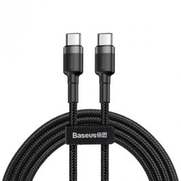 BASEUS Câble USB C vers USB C 1m textile 60W noir