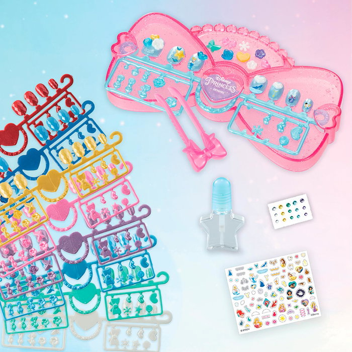 Aquabeads Nail Studio Princesses Disney - Kit de manucure avec ongles réutilisables