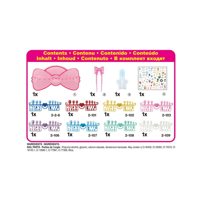 Aquabeads Nail Studio Princesses Disney - Kit de manucure avec ongles réutilisables