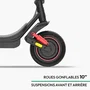 Wispeed Trottinette électrique AIRO V10 - Moteur 400W, batterie 10.4Ah, autonomie longue, pneus 10 pouces, freinage et éclairage LED, couleur noir