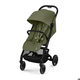 CYBEX Beezy Poussette Compacte 2-en-1 Travel System - Roues Tout-Chemin avec Suspensions, Siège Inclinable à Plat, Pliage Une Main, Panier 5 kg - Khaki