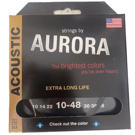 Aurora Strings Aurora Black 10-48 Cordes Acoustiques Coated Phosphore Bronze Médium