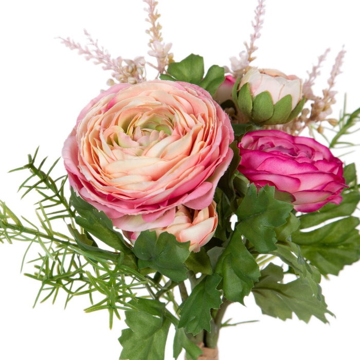 BigBuy Home Fleur décorative Vert Rose 20 x 20 x 32 cm