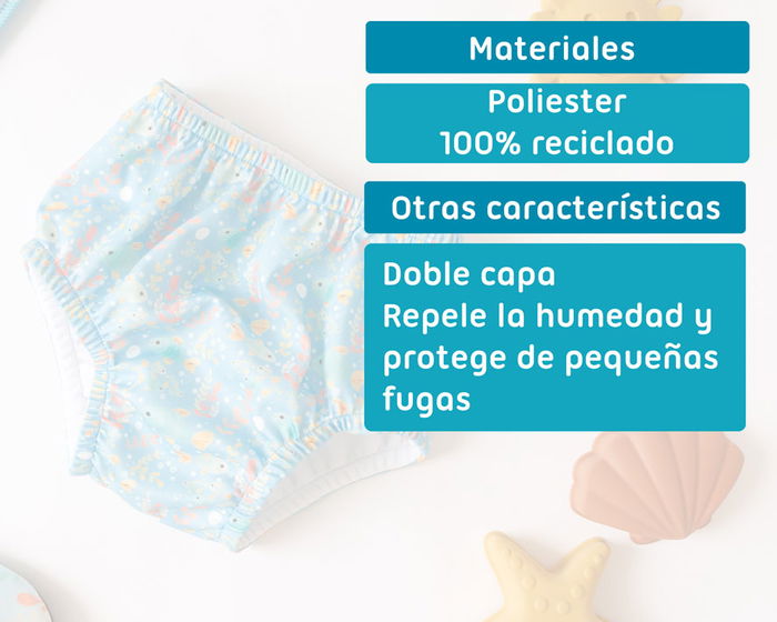 KioKids Bañador Pañal Azul avec Protection UPF50+, 12 Mois, en Polyester Recyclé, Collection Ocean Dreams KioKids Bañador Pañal Azul avec Protection UPF50+, 12 Mois, en Polyester Recyclé, Collection Ocean Dreams
