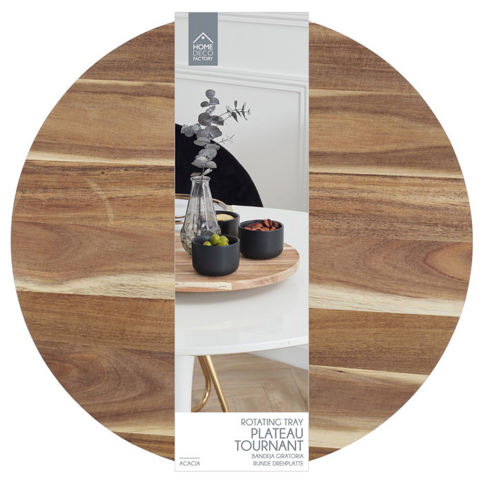 Home Deco Factory Fonte rotative en bois d'acacia 35 cm Home Deco Factory Fonte rotative en bois d'acacia 35 cm