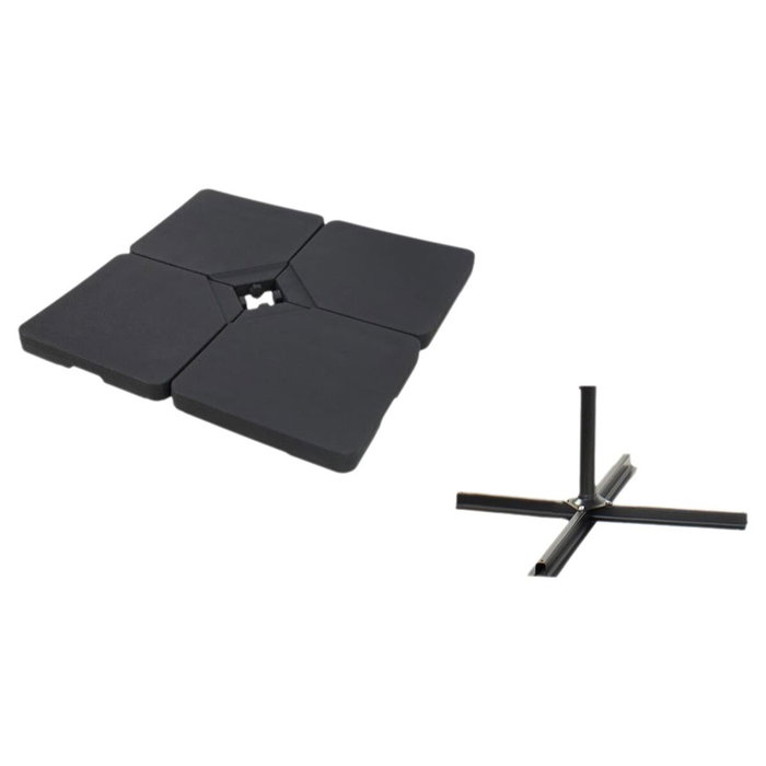 Home ESPRIT Base pour parapluie Noir 50 x 50 x 6,8 cm Home ESPRIT Base pour parapluie Noir 50 x 50 x 6,8 cm