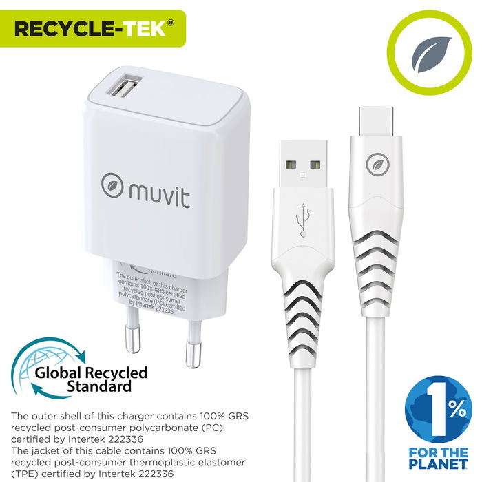 Chargeur mural Muvit Blanc 12 W