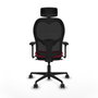 Piqueras y Crespo Chaise de Bureau avec Appui-tête Jorquera 3D036N2 Rouge