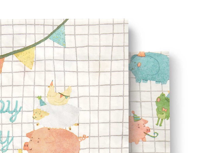 Arte Regal Set de 12 Serviettes en Papier Double Face Thème Enfant Assorties 17x1x17 cm (Set de 24)