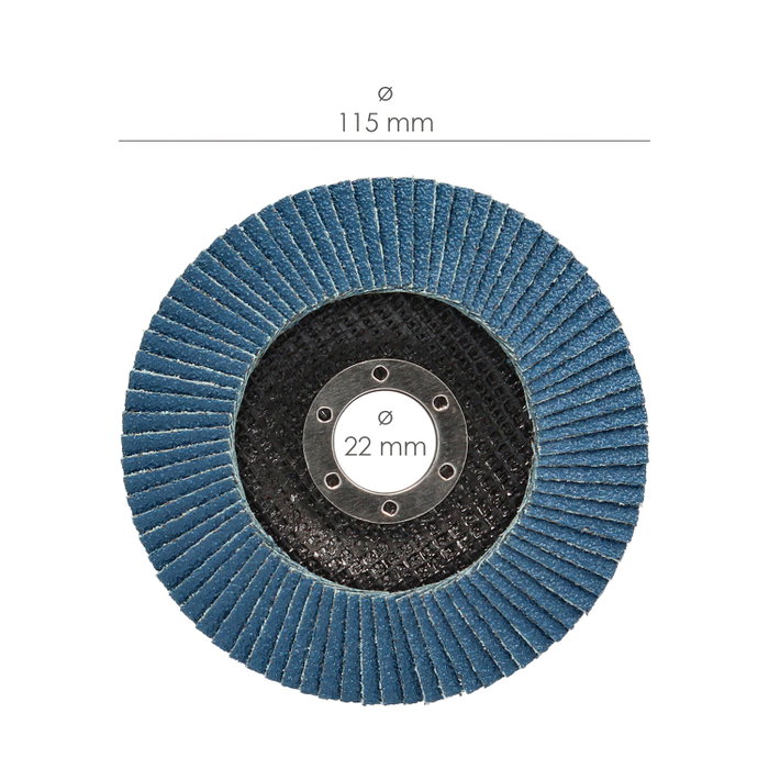 Wolfpack Linea Profesional Disque à lamelles en zirconio 115x22 mm Grain 120 Wolfpack Linea Profesional Disque à lamelles en zirconio 115x22 mm Grain 120