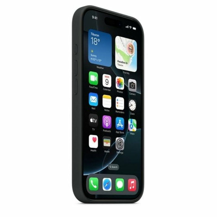 Apple iPhone 16 Pro Coque en silicone avec MagSafe - Noir Apple iPhone 16 Pro Coque en silicone avec MagSafe - Noir