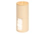 Berilo Bocal en plastique avec double couvercle en bambou beige 7 x 18 x 7 cm (Set de 24)