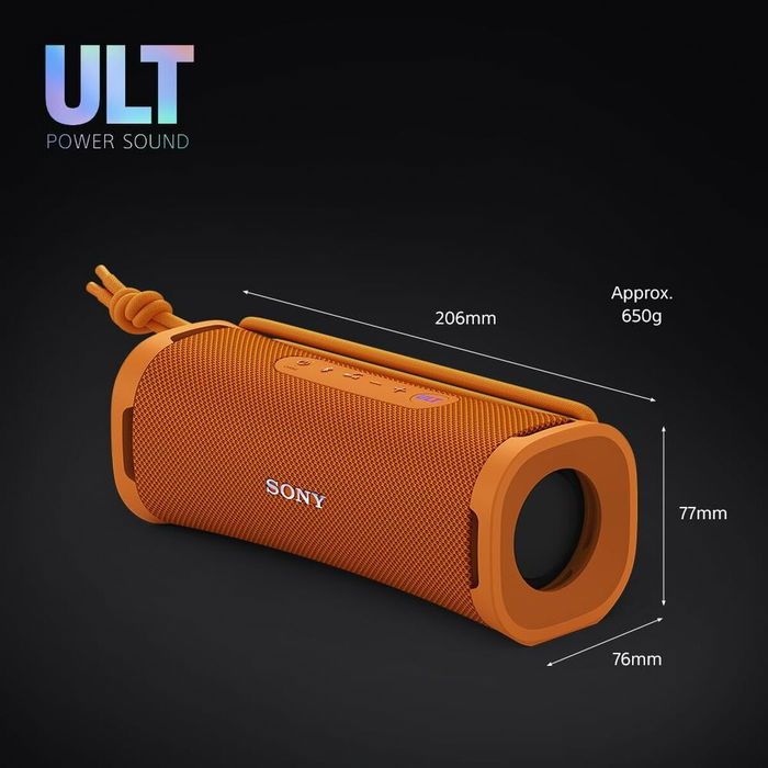 Haut-parleurs bluetooth portables Sony SRSULT10D Noir Orange