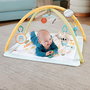 Fisher-Price Gimnasio Despierta Tus Sentidos Jmn74 - Tapis d'éveil sensoriel pour bébé avec 6 jouets mobiles, sonajero, miroir et mordedor - Portable pour poussette