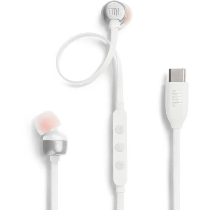 JBL Écouteurs filaires Tune 310C USB-C Hi-Res Blanc JBL Écouteurs filaires Tune 310C USB-C Hi-Res Blanc