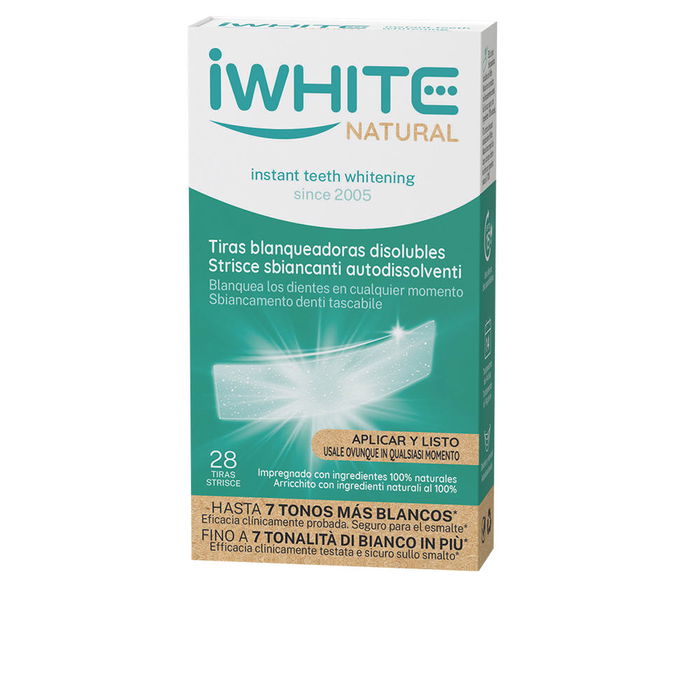Iwhite Bandes Blanchissantes Solubles 28 u - Blanchiment Dentaire Sans Peroxyde, Jusqu'à 7 Teintes Plus Claires Iwhite Bandes Blanchissantes Solubles 28 u - Blanchiment Dentaire Sans Peroxyde, Jusqu'à 7 Teintes Plus Claires