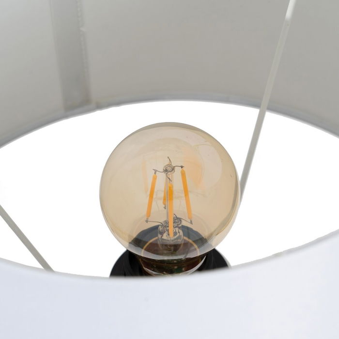 Lampe de bureau Blanc Noir Beige Fer Tissu 40 W 30 x 30 x 60 cm