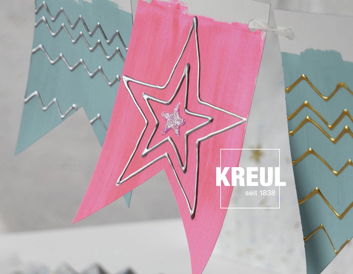Kreul Peinture brillante avec paillettes GLITTER PEN or 29ml