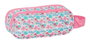 Safta Moos Portatodo Double Recyclé Motif Fleurs - Boîte de Rangement 21 x 8 x 6 cm