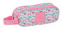 Safta Moos Portatodo Double Recyclé Motif Fleurs - Boîte de Rangement 21 x 8 x 6 cm