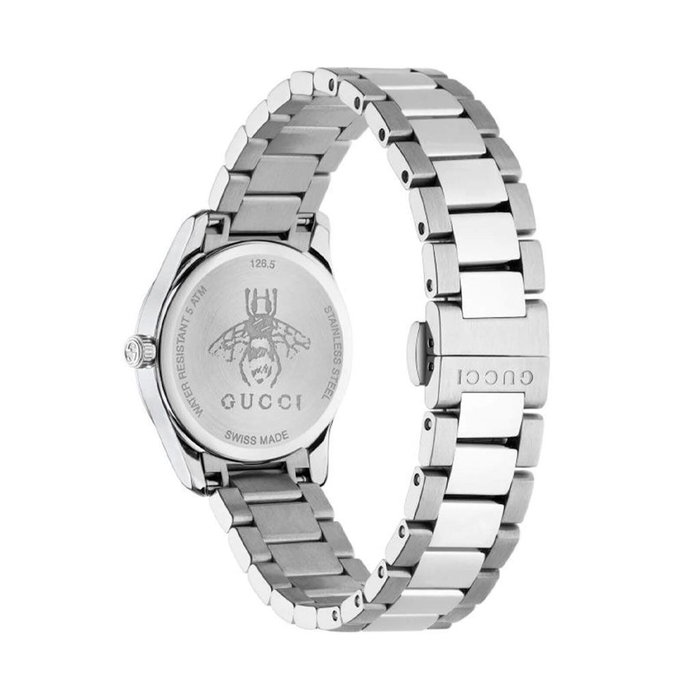 Gucci YA126572A montre analogique en acier inoxydable gris
