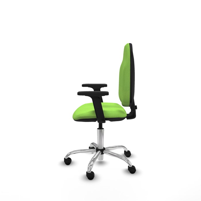 PIQUERAS Y CRESPO Chaise de bureau Algarra, tissu pistache, base chromée