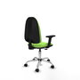 PIQUERAS Y CRESPO Chaise de bureau Algarra, tissu pistache, base chromée