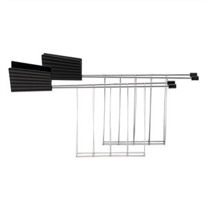 Alessi Set de 2 pinces et grilles pour grille-pain Plissé noir Alessi Set de 2 pinces et grilles pour grille-pain Plissé noir