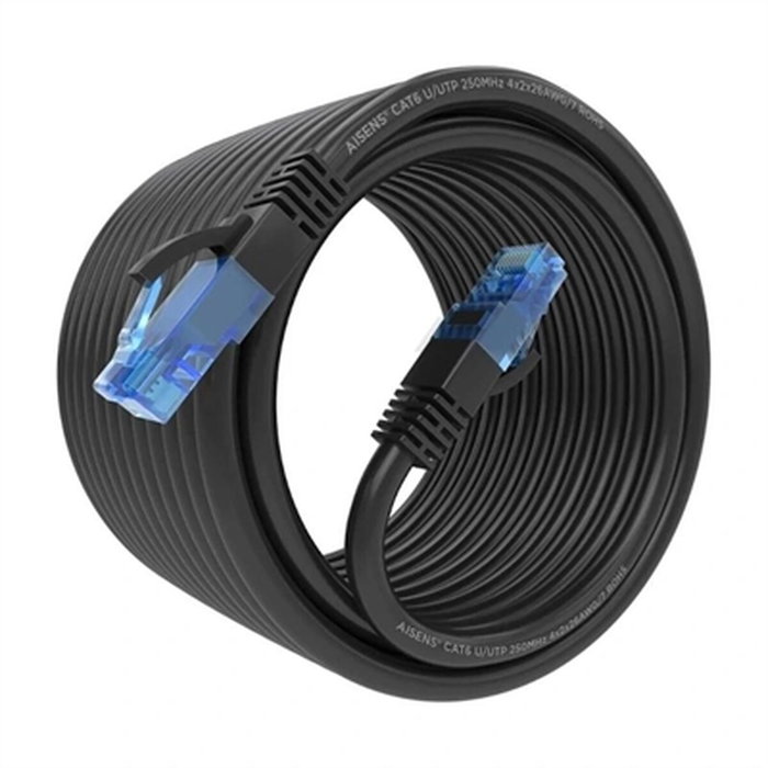 Câble Réseau Rigide UTP 6ème Catégorie Aisens A135-0850 Noir 10 m Câble Réseau Rigide UTP 6ème Catégorie Aisens A135-0850 Noir 10 m
