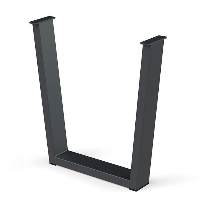 VEKA Pata de sofá H710 en métal, pied de meuble 710 mm, dimensions 100 x 40 mm, finition noir ou blanc VEKA Pata de sofá H710 en métal, pied de meuble 710 mm, dimensions 100 x 40 mm, finition noir ou blanc