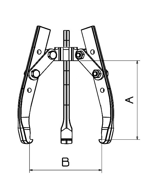 Extracteur Hydraulique À 3 Griffes Forza 225X240 5 Tonnes
