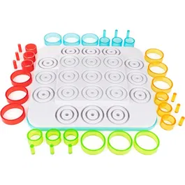 Spin Master Spn6061050 - Jeu de société Otrio, version française, jeu d'alignement et de stratégie basé sur le morpion, 3 façons de gagner, ludique et coloré pour toute la famille