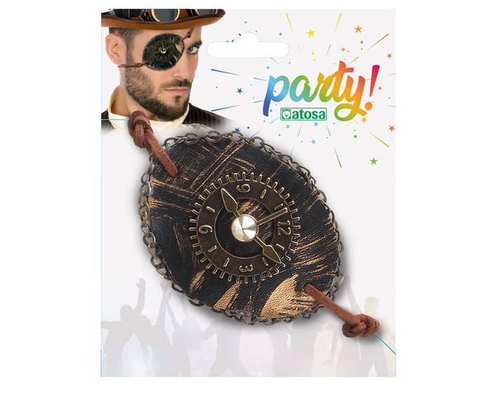 Atosa Accessoire de Carnaval Patch Steampunk pour Homme Adulte