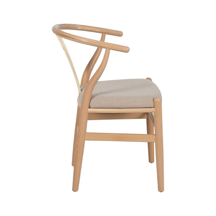 BigBuy Home Chaise de Salle à Manger Beige Naturel