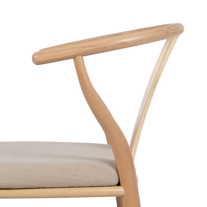BigBuy Home Chaise de Salle à Manger Beige Naturel