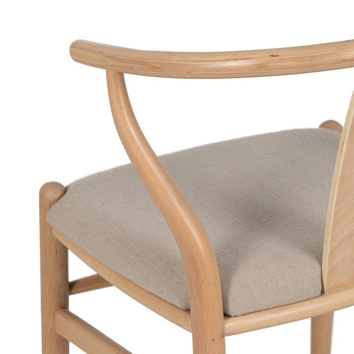 BigBuy Home Chaise de Salle à Manger Beige Naturel