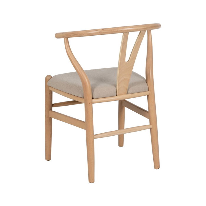 BigBuy Home Chaise de Salle à Manger Beige Naturel