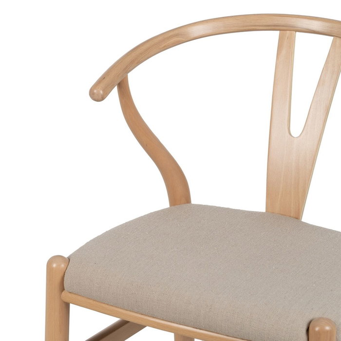BigBuy Home Chaise de Salle à Manger Beige Naturel