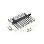 Emuca Porte-pantalons extractible, 11 tiges, guides d'extraction totale, Acier, Titane