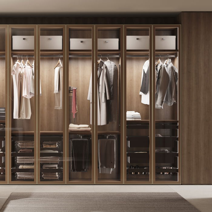 Emuca Porte-pantalons extractible, 11 tiges, guides d'extraction totale, Acier, Titane