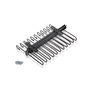 Emuca Porte-pantalons extractible, 11 tiges, guides d'extraction totale, Acier, Titane