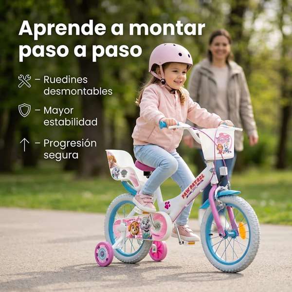 Toimsa - Bicicleta 14" Paw Patrol - Vélo fille 14 pouces - Pour enfant de 4 à 6 ans (matériau: fer) Toimsa - Bicicleta 14" Paw Patrol - Vélo fille 14 pouces - Pour enfant de 4 à 6 ans (matériau: fer)