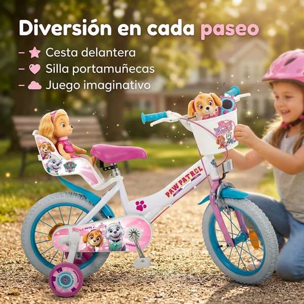 Toimsa - Bicicleta 14" Paw Patrol - Vélo fille 14 pouces - Pour enfant de 4 à 6 ans (matériau: fer) Toimsa - Bicicleta 14" Paw Patrol - Vélo fille 14 pouces - Pour enfant de 4 à 6 ans (matériau: fer)