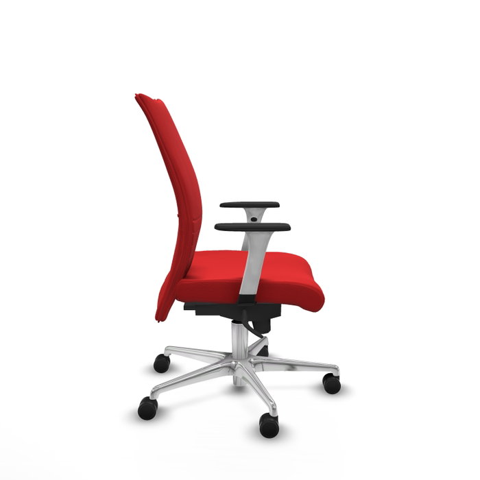 Piqueras Y Crespo Chaise de bureau Albacete rouge avec mécanisme Synchro et base aluminium Piqueras Y Crespo Chaise de bureau Albacete rouge avec mécanisme Synchro et base aluminium